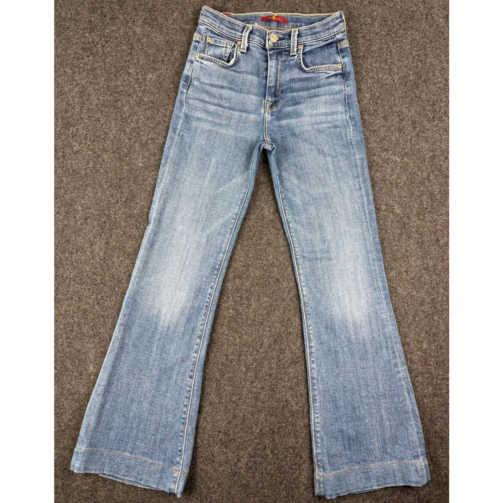 7 For All Mankind Light Blue Flared Jeans